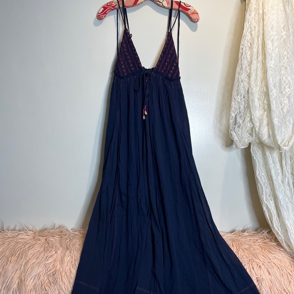 Free People Blue June Bug Embroidered Maxi Dress - Picture 5 of 10